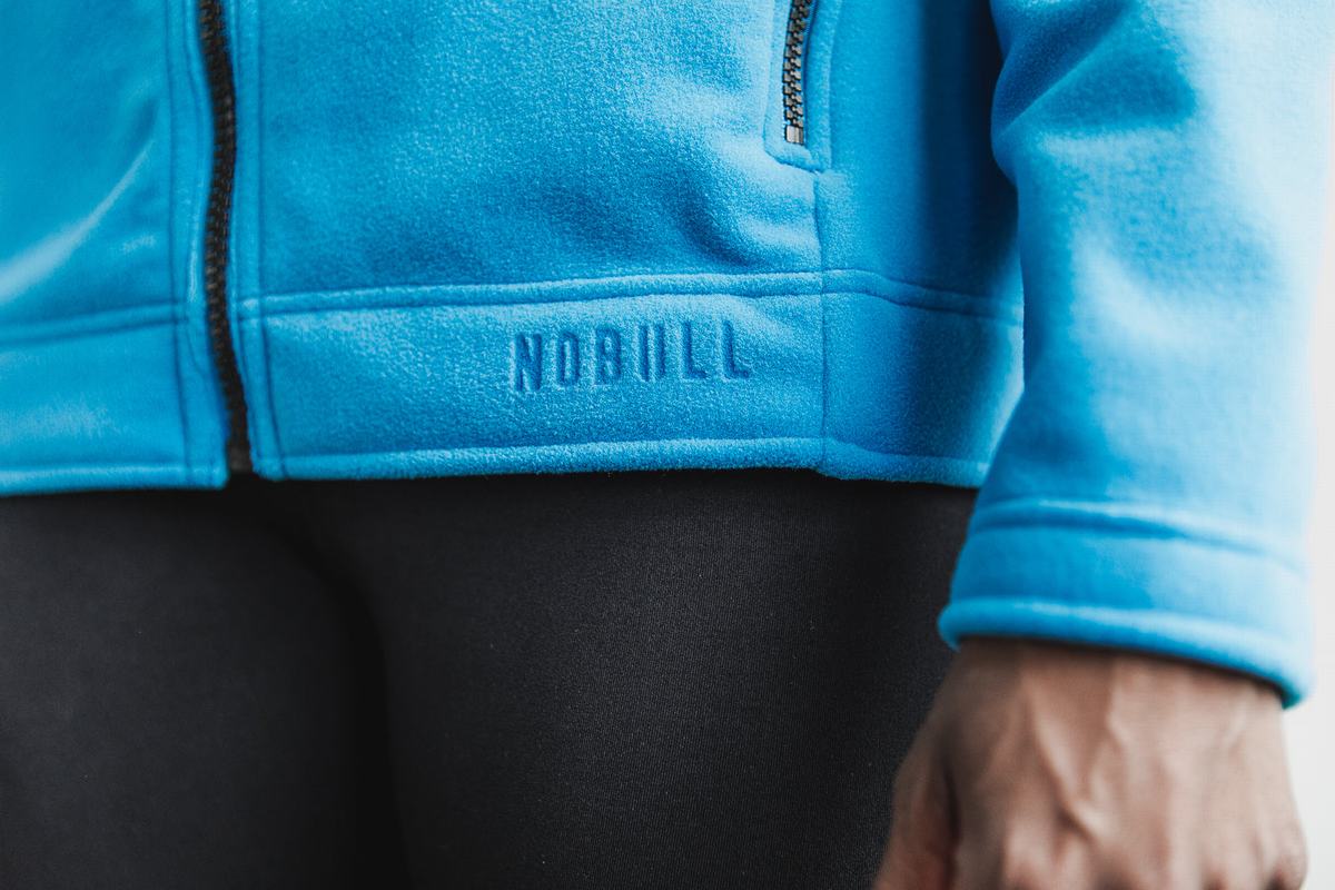 Nobull Arctic Zip-up Neon Women's Jackets Blue | Australia (HM1357)